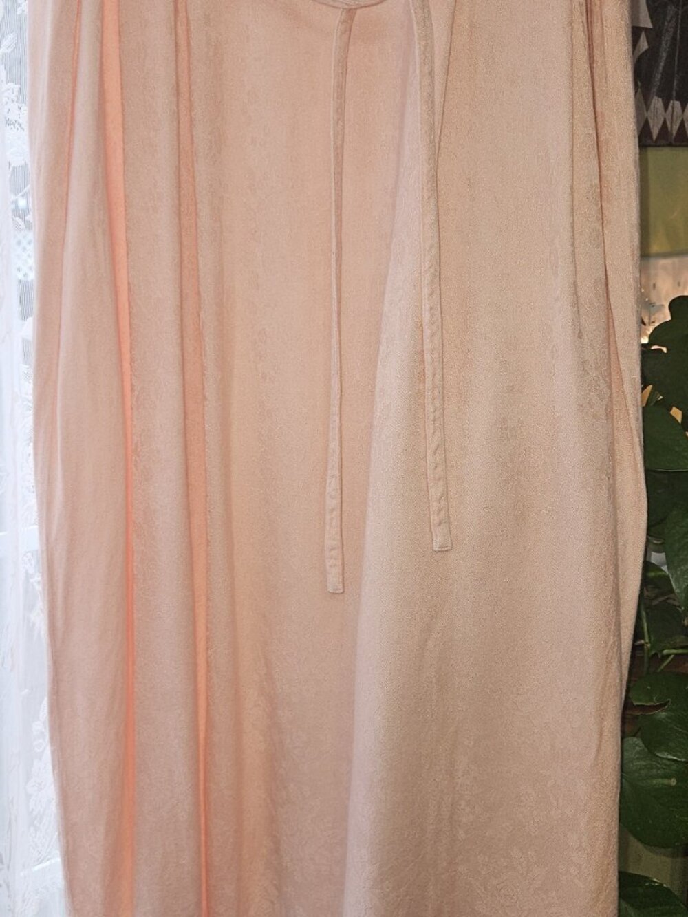 Vintage 90s Sarah Elizabeth Blush Pink Floral Lace Prairie Maxi Dress M/L - Picture 3 of 11